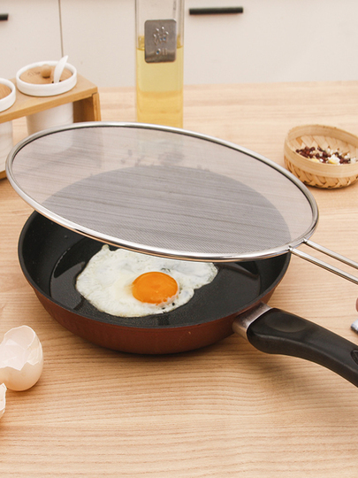Protection Graisse Cuisine Poignée Pliable Lot De 3 Couvercles Anti- Éclaboussures En Acier Inoxydable 25cm 29cm 33cm - Protection Poêle