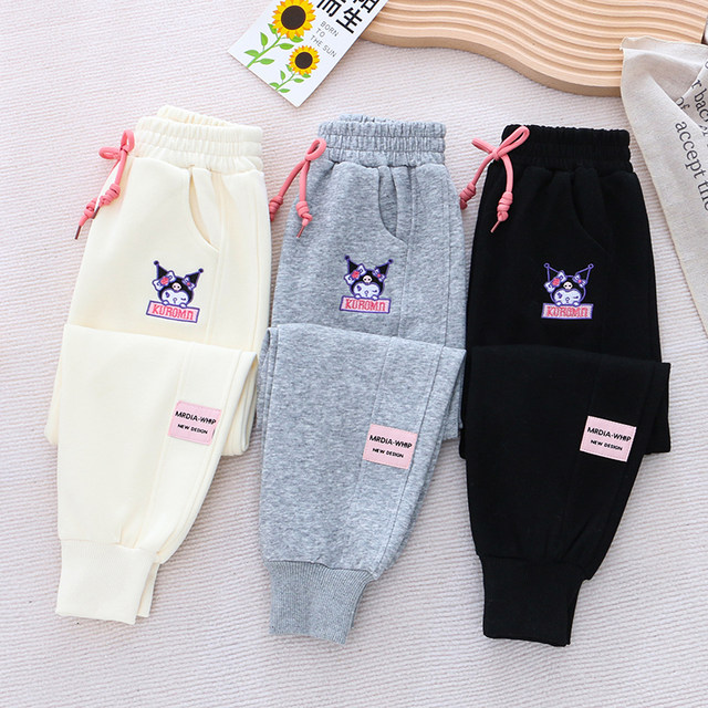 Girls' autumn sports pants 2024 new style Kuromi boys' casual ...