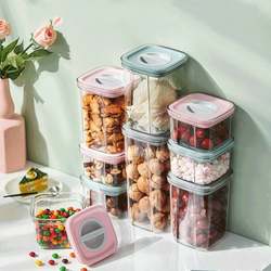 Rotating Lid Sealed Jar Food-Grade Vacuum Kitchen Storage Fresh-Keeping Box Moisture-Proof Transparent Grain Storage