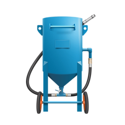 High pressure rust removal and paint removal and refurbishment shot peening small mobile