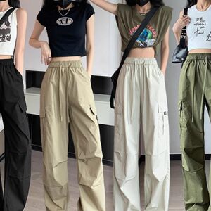 
Clearance leakage overalls for women summer high-waisted hiking pants quick-drying straight casual American harem sweatpants