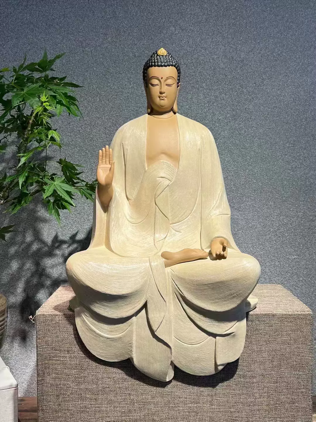 中国美術 乾隆年製 時代 白銅 三尊仏 仏像 如来 菩薩 明王高さ23㎝