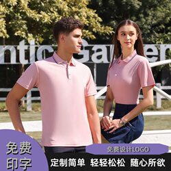 Ice Silk Quick-Drying Workwear Custom T-Shirt Summer Corporate Workwear Short-Sleeved Cultural Polo Shirt Promotion with Logo Printing
