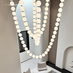 Loft Duplex Floor-To-Ceiling Living Room Staircase Light Hotel Lobby Sales Department Clothing Store French Pearl Necklace Chandelier