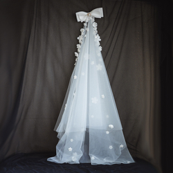 Shuiwu R0370 New Bridal Veil Korean Short Bow Flower Veil Super Fairy Wedding Veil Veil