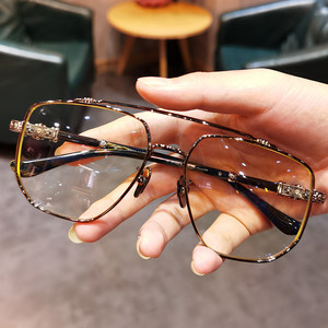 New Jian Dan Chao Fatty Big Frame Frame Men's Women and Women's Tide Retro Various Double Beam Graduate Glasses Ring 155