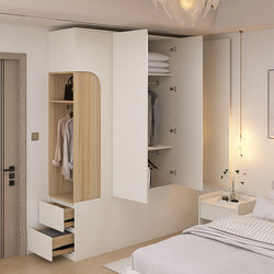 Small Apartment Tatami Bedside Wardrobe Bedroom Home Wall Storage Bedside Wardrobe Sandwich Narrow Cabinet Door Wardrobe