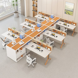 Single Office Furniture Table and Chair Combination Staff Simple Modern Four 46 Person Workstation Office Screen Staff Table