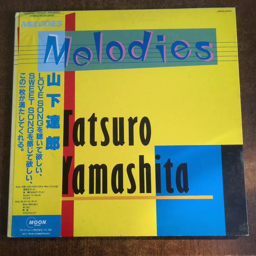 Tatsuro Yamashita山下达郎Melodies 83年日版折页装黑胶唱片LP-Taobao