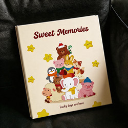 Laminated Self-Adhesive Photo Album, Large-Capacity Family Photo Storage Album, Couple's Love DIY Photo Album, 6inch Commemorative Albums