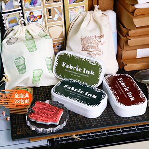 
Cloth ink pad, large box of retro sponge handbook, colorful clipping, multi-purpose details, rubber stamp pad, ink pad