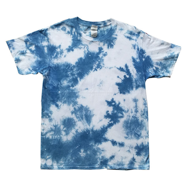 Tie-dye T-shirt gradient men's and women's pure cotton Yunnan Dali Bai ...