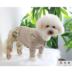Anban pet clothing dog fake two-piece overalls clothes Teddy Bichon Pomeranian spring and autumn thin section