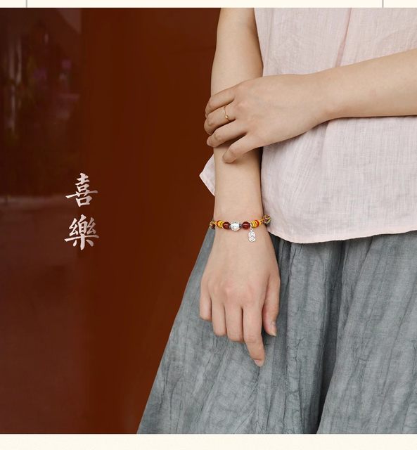 
Tibetan handmade five Buddha bracelets niche color red couple men and women God of Wealth Tara bracelets bracelets jewelry