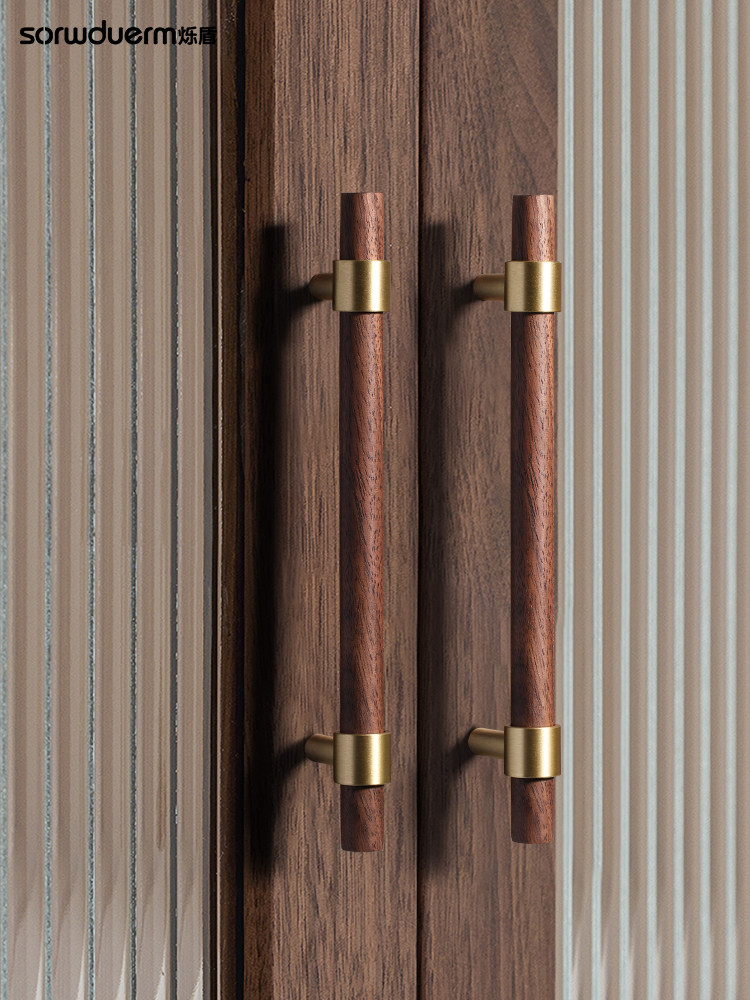 Sorwduerm Solid Wood Door Handle Walnut Finish — free download