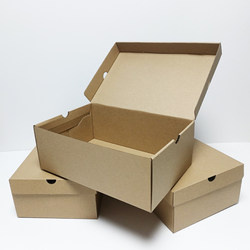 10-Pack Shoe Boxes, Flip-Top Kraft Paper Storage Boxes, Men's and Women's Sports Shoe Packaging Boxes, Ready for Printing