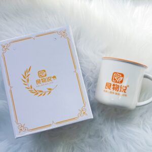 
[Dou Ma] White ceramic cup water cup men's and women's summer drink cup household milk tea cup ins style