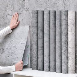 Wallpaper Self-Adhesive Decoration Bedroom Room Clothing Store Gray Wallpaper Nordic Industrial Style Wall Stickers Cement Wall Stickers