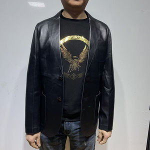
H1291 Spring and Autumn Men's Leather Jacket Sheep Leather Business Casual Jacket Fashionable City 105668