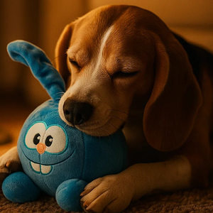 
Three-color spherical rabbit dog vocal companion pet toy cat and dog plush toy pet funny training toy