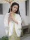 Knitted shawl with cheongsam outside 2025 new retro Republican style literary girl short cardigan jacket