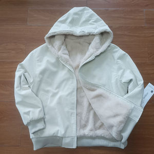 
Foreign trade original single washed leather inner full wool hooded warm men's double-layer leather jacket cardigan coat men's autumn and winter 1