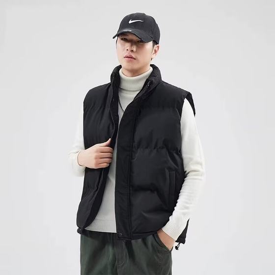 
Cotton vest 2025 autumn and winter men's coat thickened youth trendy casual versatile sleeveless cotton vest for men