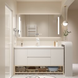 Smart Ceramic Integrated Hand Wash Basin Bathroom Cabinet Combination 40cm Wide Ultra-Narrow Small Apartment Bathroom Washbasin