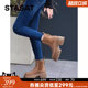 Saturday Women's Boots Retro Chelsea Boots 2025 New Winter Small Cigarette Boots Thick Sole Short Boots