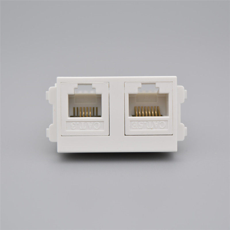 128 dual-port internettelefonstikmodul | netværkskabel port computer ...