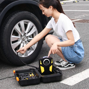 Car micro -inflatable pump with tires with tires and air pump 12V metal car electric pump
