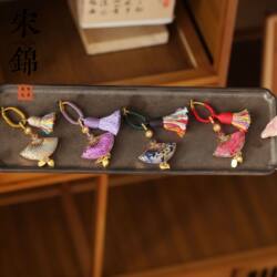 Spring Festival Ornaments, Song-Style Brocade Qipao Brooches, Tassel Bag Pendants, Car Hanging Decorations, Vintage-Style Accessories, Finished Car Hangings