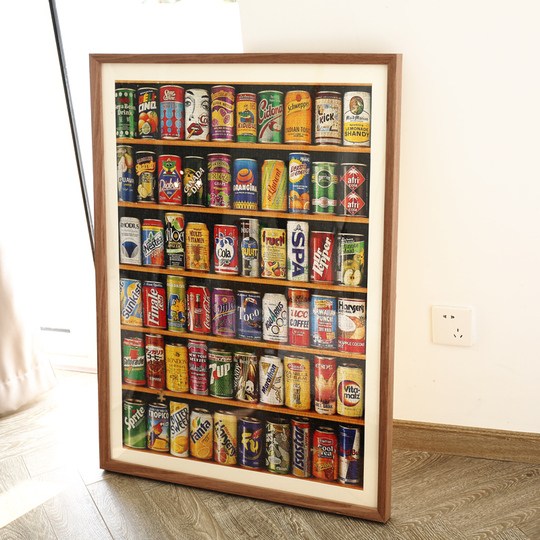 Educa 1000/1500ピースジグソーパズル - ソーダ缶デザイン - 無垢材