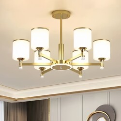 Living Room Chandelier 2026 New Model Modern Simple Elegant Light Luxury Dining Room Guangdong Zhongshan Iron Art Lighting Villa Whole House