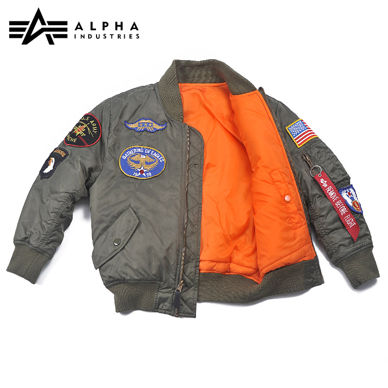 貴重☆kids【ALPHA INDUSTRIES】ナサ MA-1 ボンバージャケット Alpha Industries Kid's Replica Blue Bomber NASA Patched