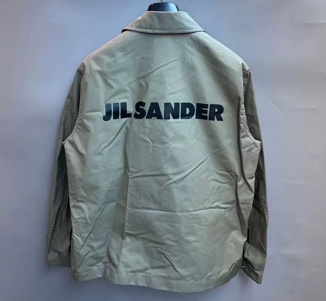 jil sander 2023春夏墨绿色后背字母印花男士夹克外套正品代购-Taobao