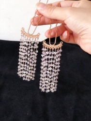 {crystal Tassels Cover The Temples. Step Shake}hanfu Hair Accessories Tang Style Hairpin Hairpin Full 48  Chinese Style