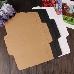 Retro Kraft Paper Black Paper Box Membership Card Protective Cover Envelope Postcard Cultural and Creative Gift Storage Box