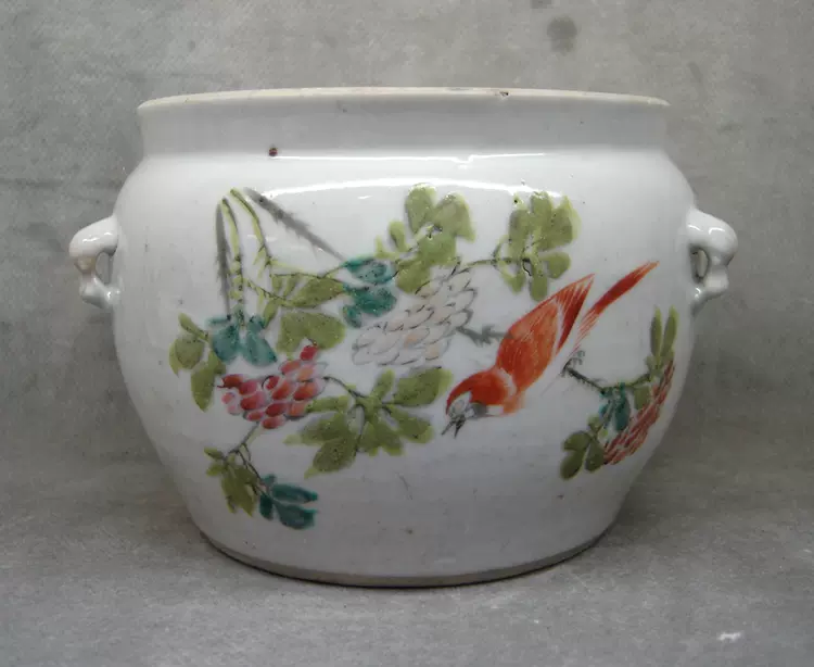 花鳥粥罐