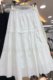 Little white skirt sweet and age-reducing French white lace skirt for women spring and autumn mid-length cake skirt A-line skirt