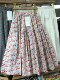 Pastoral style small floral skirt literary and artistic style sweet age-reducing outfit pocket loose slim print midi skirt
