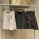 Sweet and playful! S-home style ruffled pocket design versatile high-waisted skirt