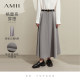 AMII2024 Early Autumn New Autumn New Senior Commuters Top Sentelling A -line Skirt Skirt Female Black Skirt Middle Skirt
