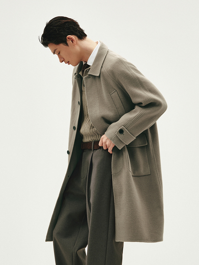 Gx Men's Long Wool Coat - Gex12628014