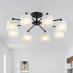 Modern Minimalist Ceiling-Mounted Living Room Chandelier Main Light Nordic Black Bedroom Dining Room Multi-Head Lighting Fixtures 2026 New Model Elegant
