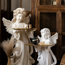 Jk Mu Space Girl Angel Tray Floor-Standing Entryway Key Coffee Table Desktop Decoration Creative Sculpture