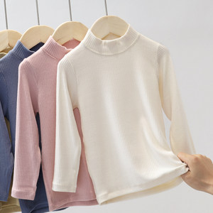
Boys T-shirt, long-sleeved baby autumn clothes, single-piece tops, baby underwear, girls, warm children, inside, spring and autumn bottoming