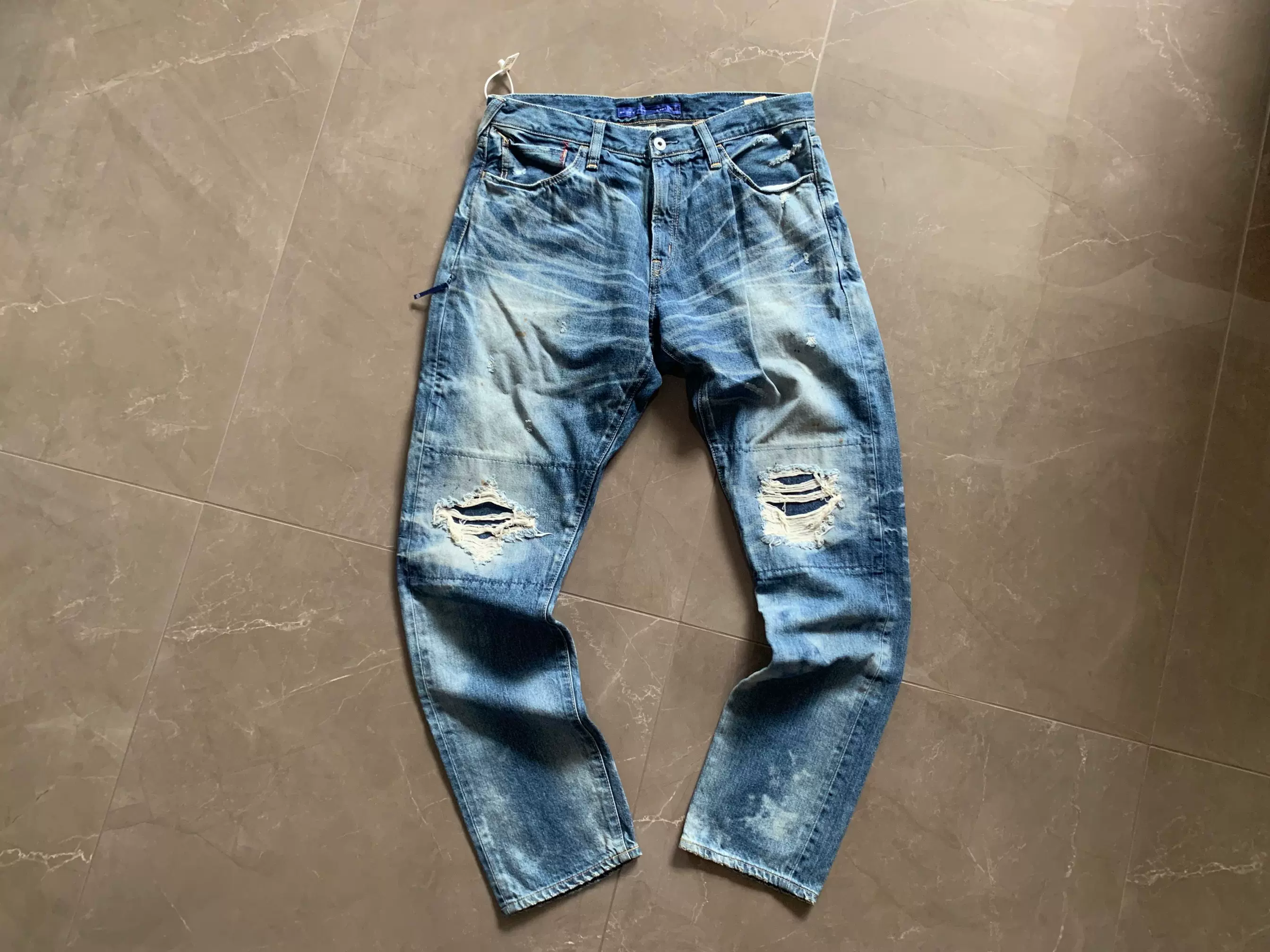 现货DENIM BY VANQUISH & FRAGMENT [VFP4018] 32 34 闪电牛仔裤-Taobao