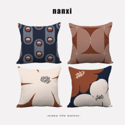 Scandinavian Modern Casual Flower Pillow Living Room Sofa Cushion Creative Personalized Lumbar Pillow ins Niche Bedroom