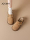 Zhuoshini genuine leather thick-soled Birkenstock shoes for women in summer wear 2025 new one-legged half-mopping breathable slippers